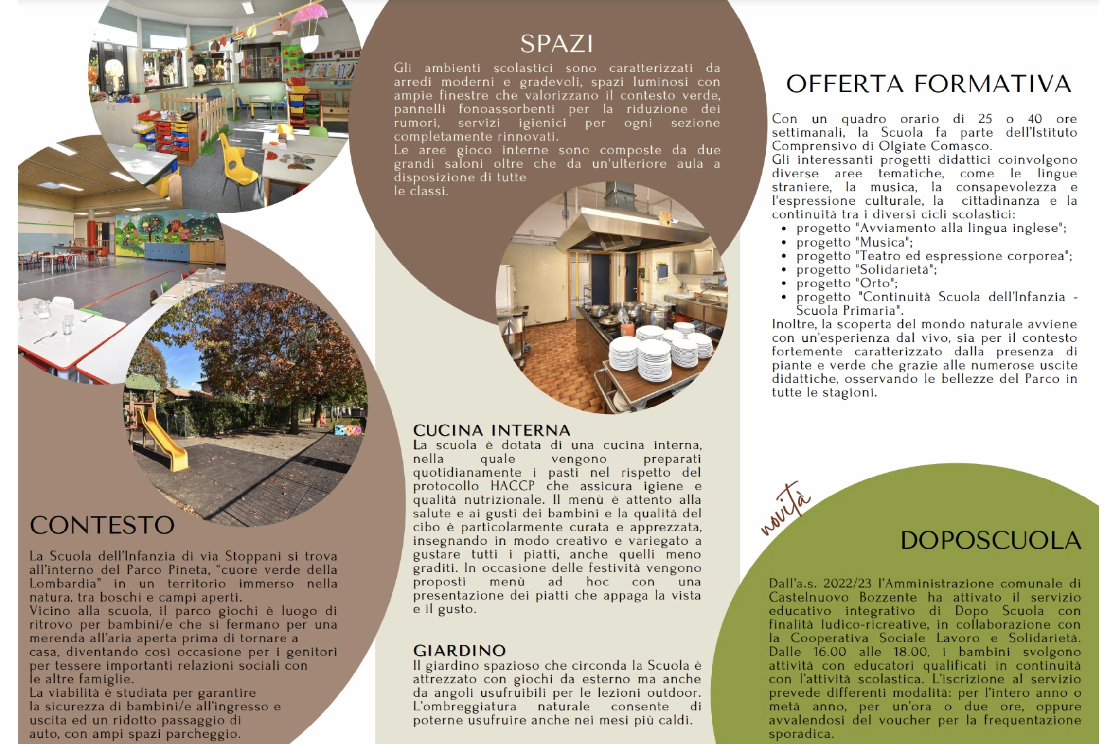 brochure infanzia Castelnuovo Bozzente